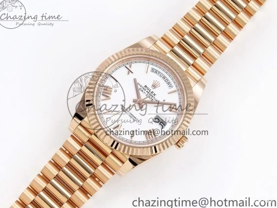 MiroTime 0318 Day Date 40 RG 228235 ARF 1:1 Best Edition White Roman Dial on President Bracelet VR Bright 1510